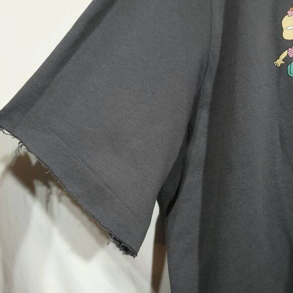 Rugrats Sweatshirt Tshirt Size 3x Cut Off Soft Cozy 90s Cartoon Gray Grey - Picture 3 of 8